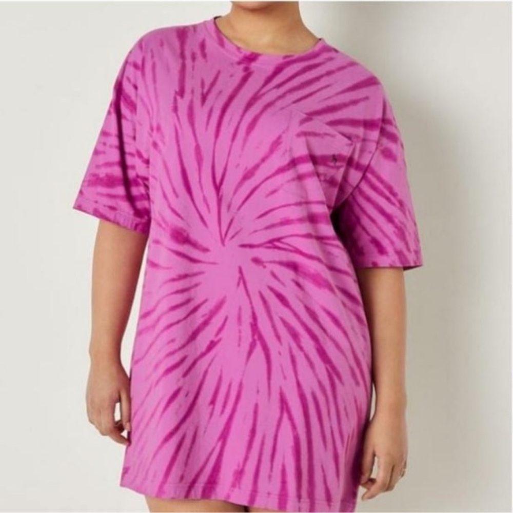 PINK Victoria's Secret Tie-Dye Sleep Shirt - Pink